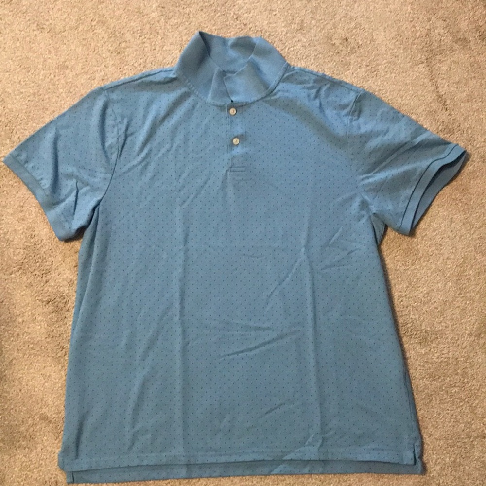 Old Navy XL polo. Light blue with navy dots